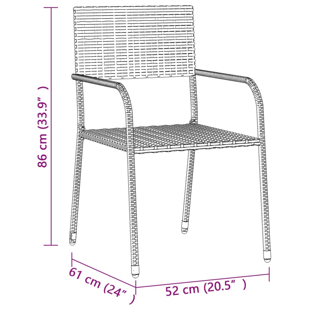Set De Mobilier De Exterior, 5 Piese, , Poliratan