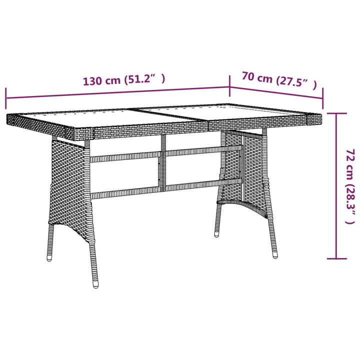 Set De Mobilier De Exterior, 5 Piese, , Poliratan