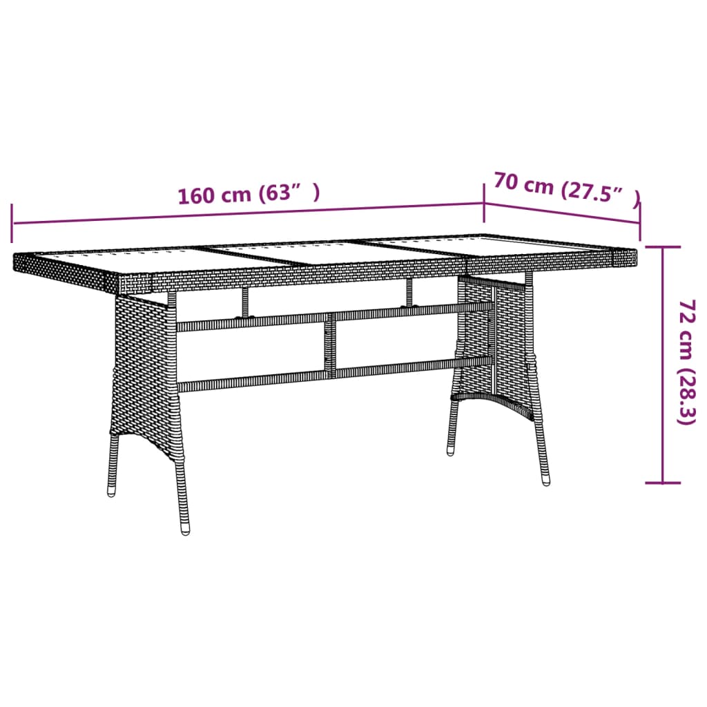 Set Mobilier De Exterior, 7 Piese, , Poliratan