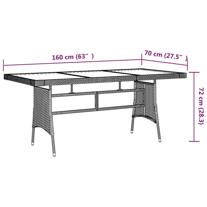 Set Mobilier De Exterior, 7 Piese, , Poliratan