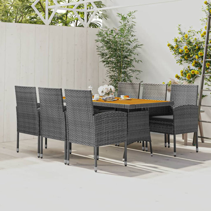 Set Mobilier De Exterior, 7 Piese, , Poliratan