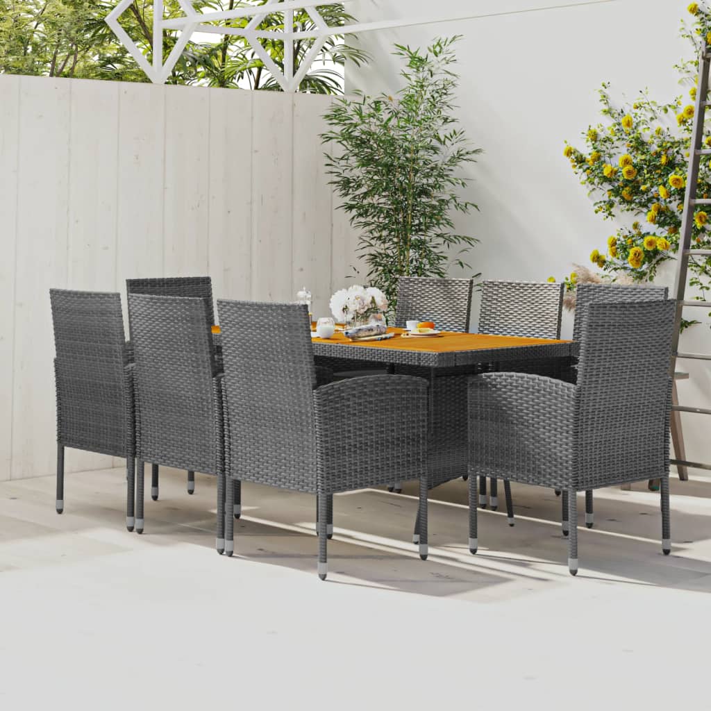 Set Mobilier De Exterior, 7 Piese, , Poliratan