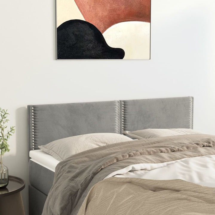 Tăblii De Pat, 2 Buc, , 100X5X78/88 Cm, Catifea