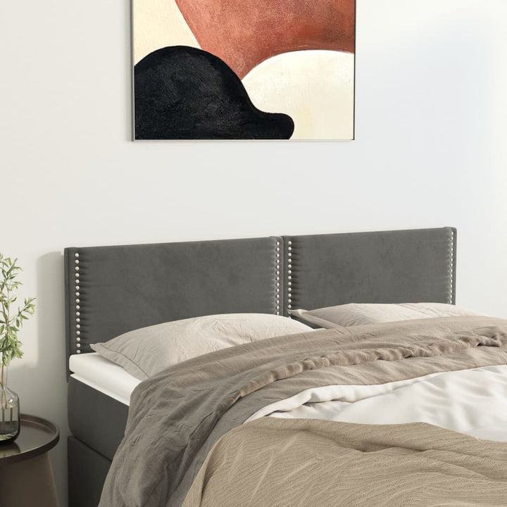 Tăblii De Pat, 2 Buc, , 100X5X78/88 Cm, Catifea