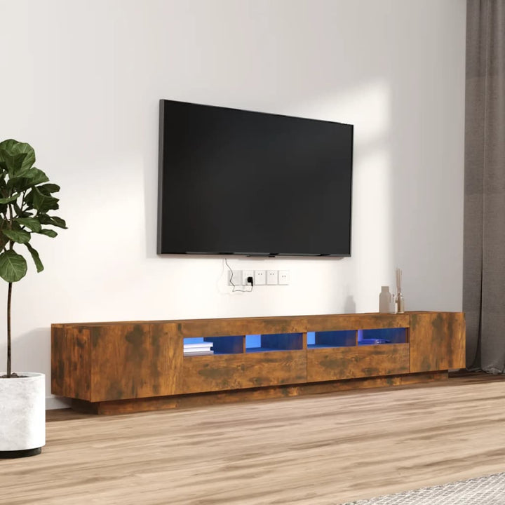 Comodă Tv Cu Lumini Led, , 260X35X40 Cm
