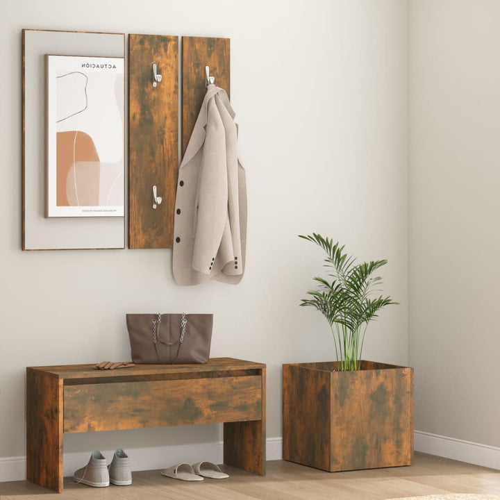 Set De Mobilier Pentru Hol, Alb Extralucios, Lemn Prelucrat