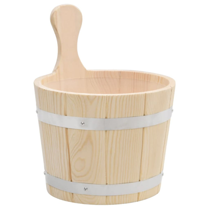 Set De Găleată Și Polonic Pentru Saună, Lemn Masiv De Pin