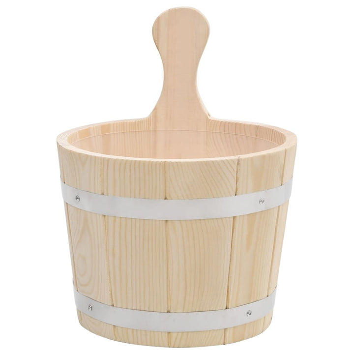 Set De Găleată Și Polonic Pentru Saună, Lemn Masiv De Pin