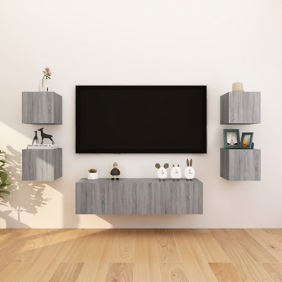 Dulapuri Tv Suspendate, 8 Buc., , 30,5X30X30 Cm