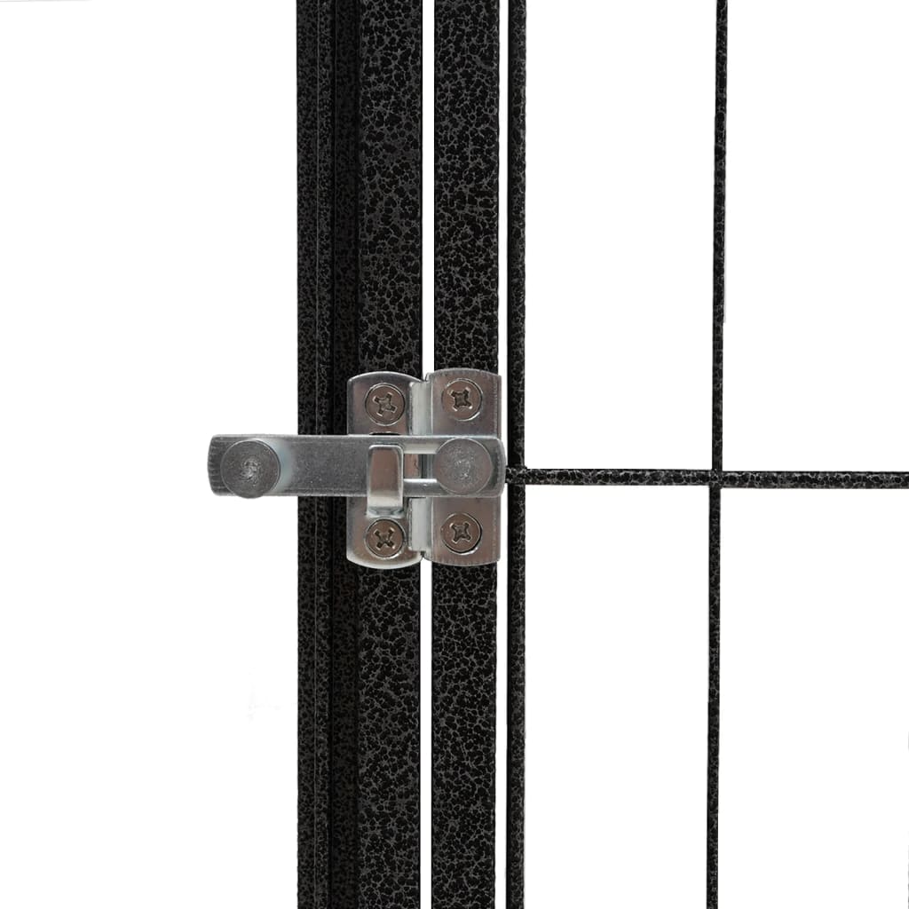 Țarc Câini 18 Panouri Negru 50X100 Cm Oțel Vopsit Electrostatic