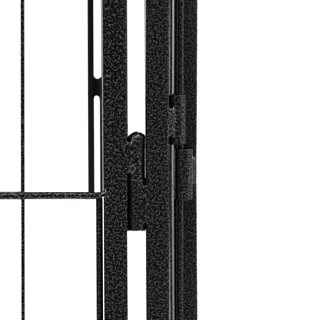 Țarc Câini 32 Panouri Negru 50X100 Cm Oțel Vopsit Electrostatic