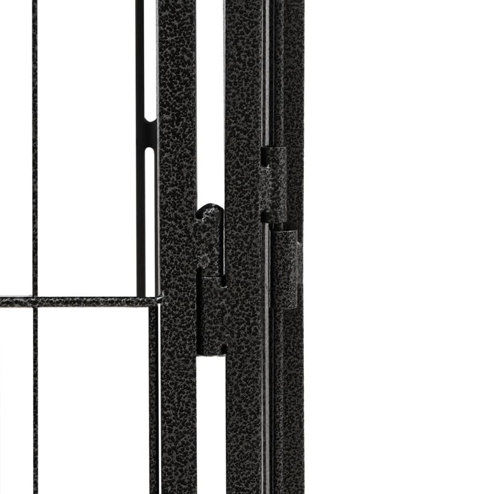 Țarc Câini 32 Panouri Negru 50X100 Cm Oțel Vopsit Electrostatic