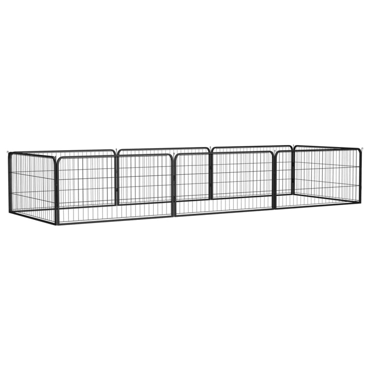 Țarc Câini 36 Panouri Negru 100X50 Cm Oțel Vopsit Electrostatic