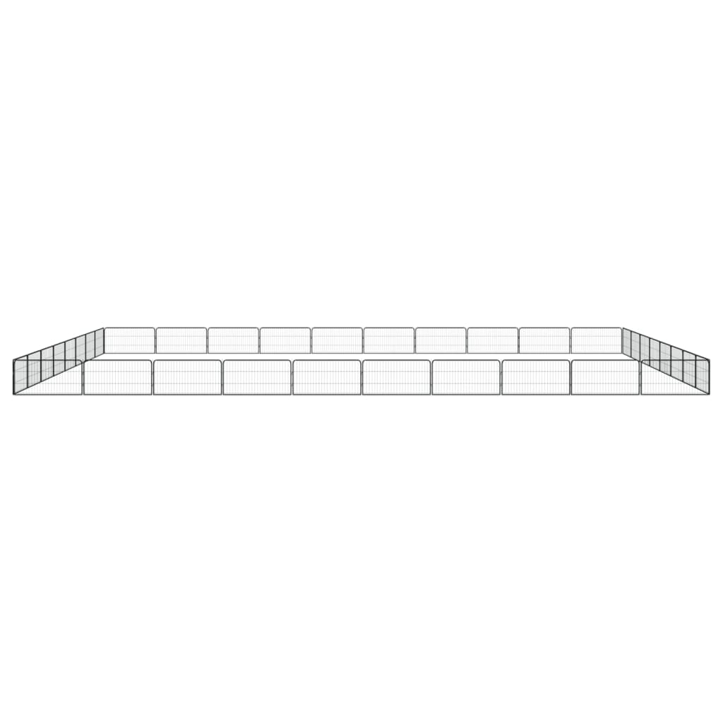 Țarc Câini 36 Panouri Negru 100X50 Cm Oțel Vopsit Electrostatic