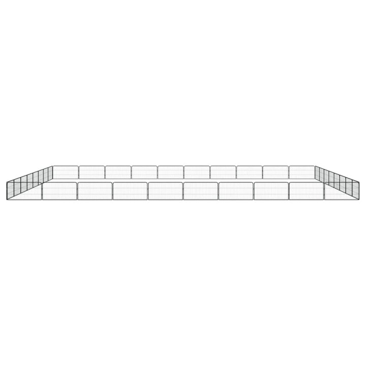 Țarc Câini 36 Panouri Negru 100X50 Cm Oțel Vopsit Electrostatic