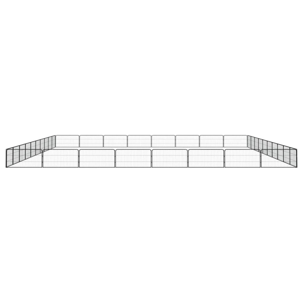 Țarc Câini 36 Panouri Negru 100X50 Cm Oțel Vopsit Electrostatic