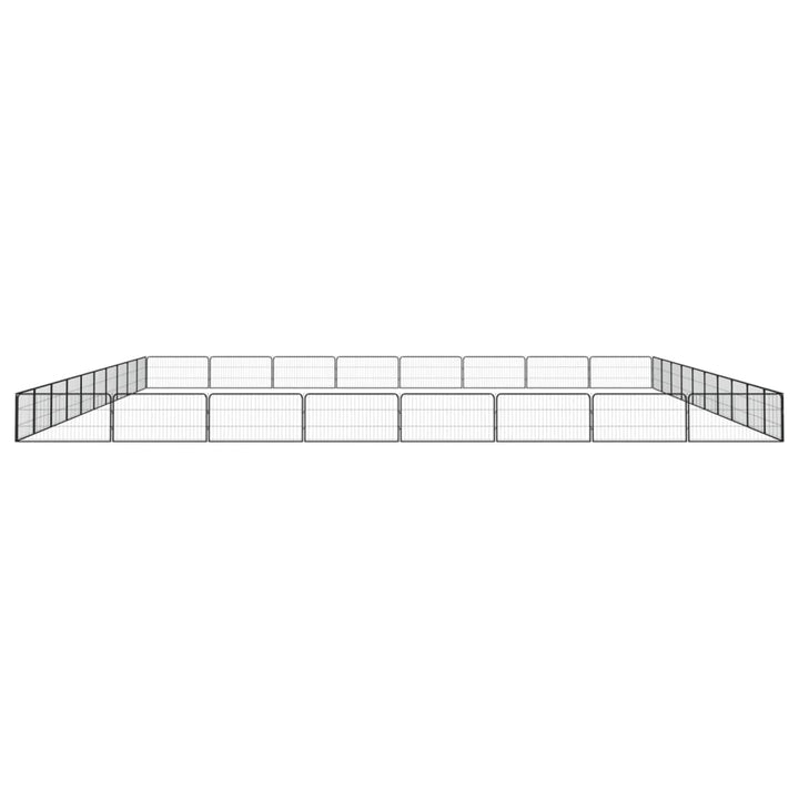 Țarc Câini 36 Panouri Negru 100X50 Cm Oțel Vopsit Electrostatic