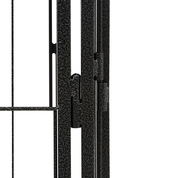 Țarc Câini 36 Panouri Negru 100X50 Cm Oțel Vopsit Electrostatic