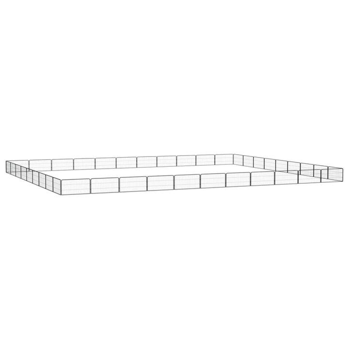 Țarc Câini 36 Panouri Negru 100X50 Cm Oțel Vopsit Electrostatic