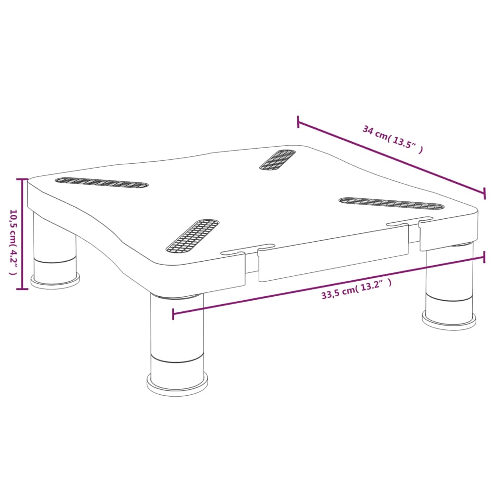 Suport Pentru Monitor, Negru, 33,5X34X10,5 Cm