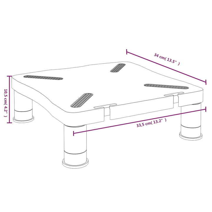 Suport Pentru Monitor, Negru, 33,5X34X10,5 Cm