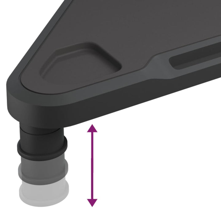 Suport De Colț Pentru Monitor, Negru, 49X28X10,5 Cm