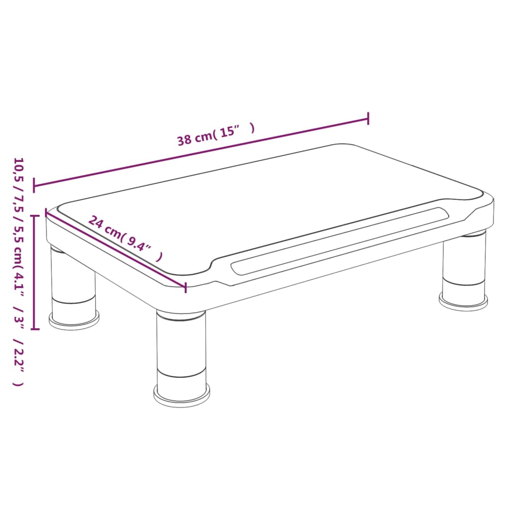 Suport Pentru Monitor, Negru, 38X24X10,5 Cm