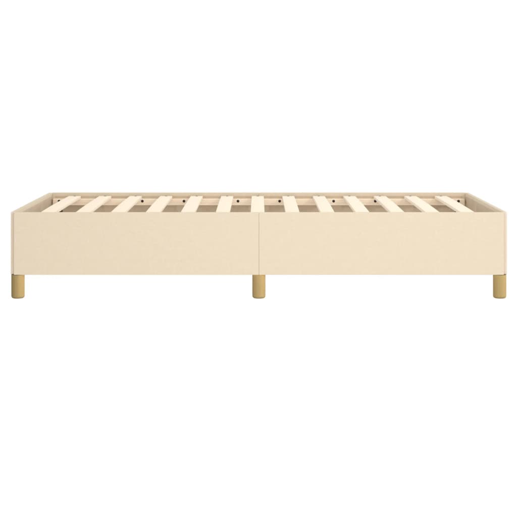 Cadru De Pat Fără Saltea Cremă 90X200 Cm Țesătură