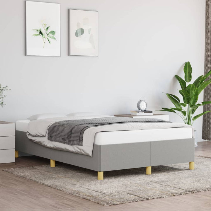 Cadru De Pat Fără Saltea, Gri Deschis, 120X200 Cm, Textil