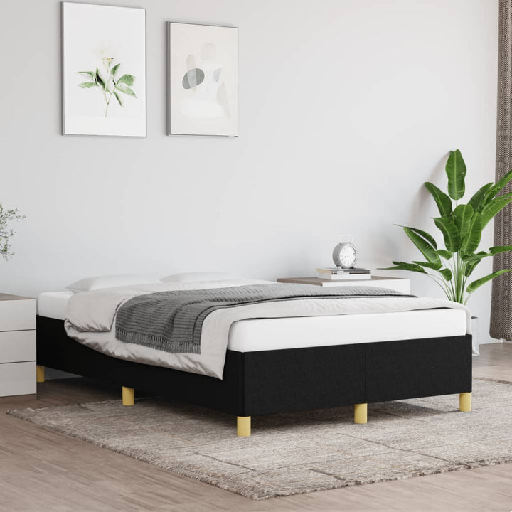 Cadru De Pat Fără Saltea, Negru, 120X200 Cm, Textil