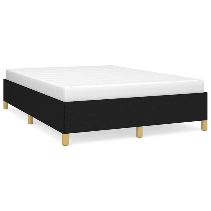 Cadru De Pat Fără Saltea, Negru, 140X190 Cm, Textil