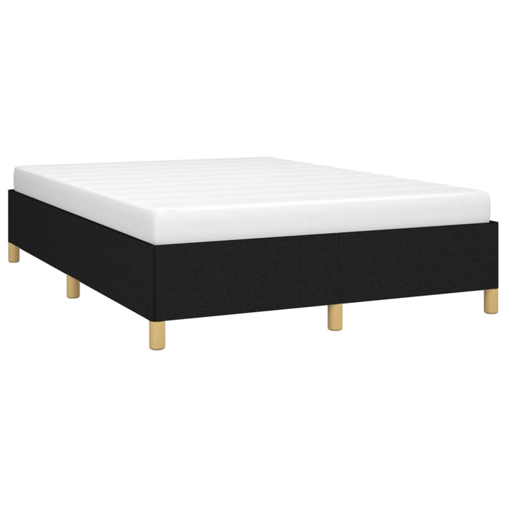 Cadru De Pat Fără Saltea, Negru, 140X190 Cm, Textil