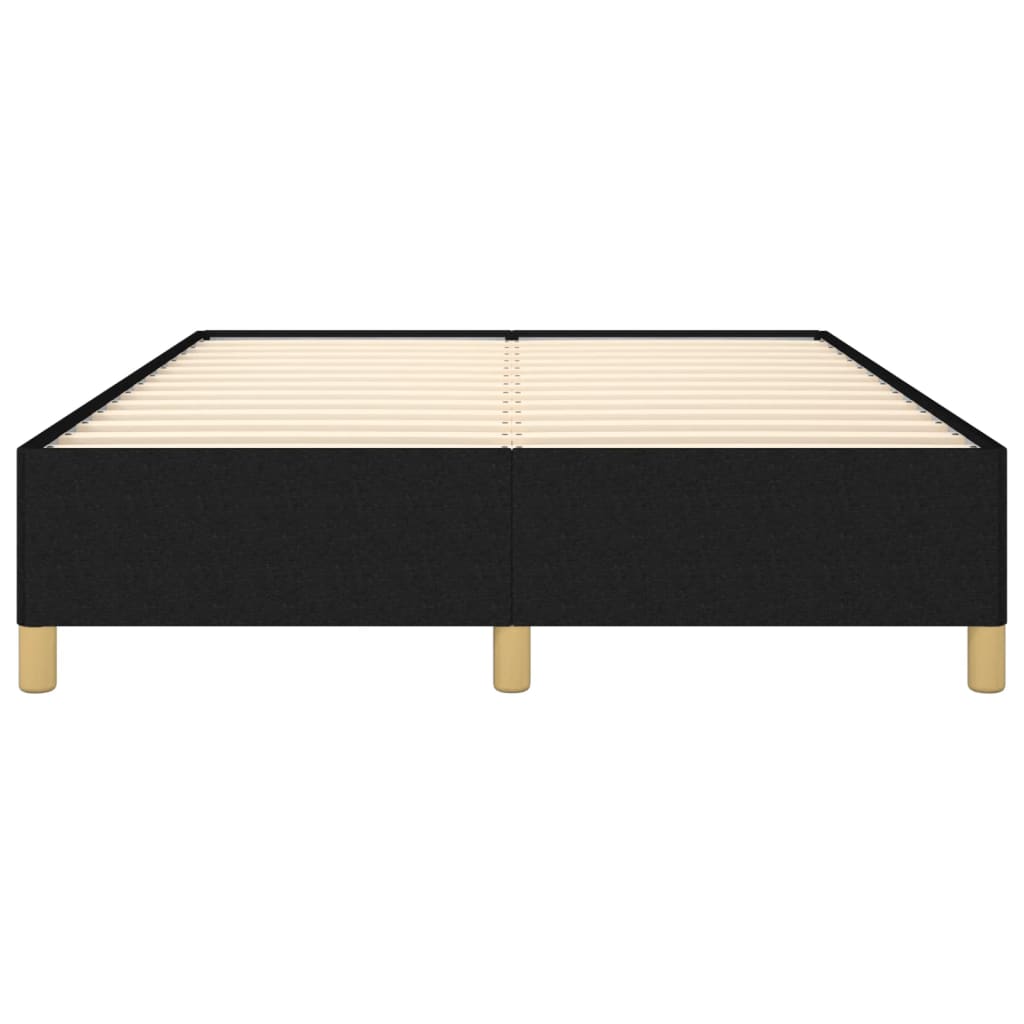 Cadru De Pat Fără Saltea, Negru, 140X190 Cm, Textil