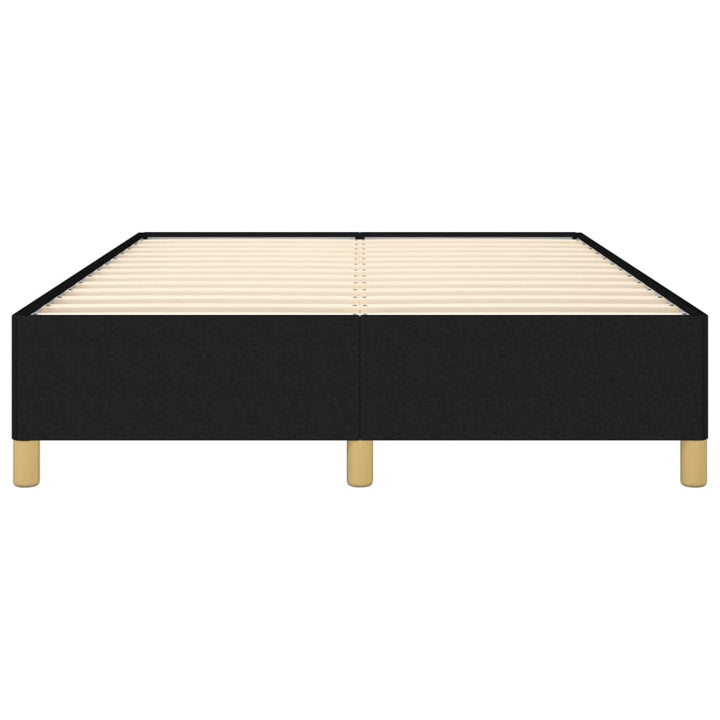 Cadru De Pat Fără Saltea, Negru, 140X190 Cm, Textil