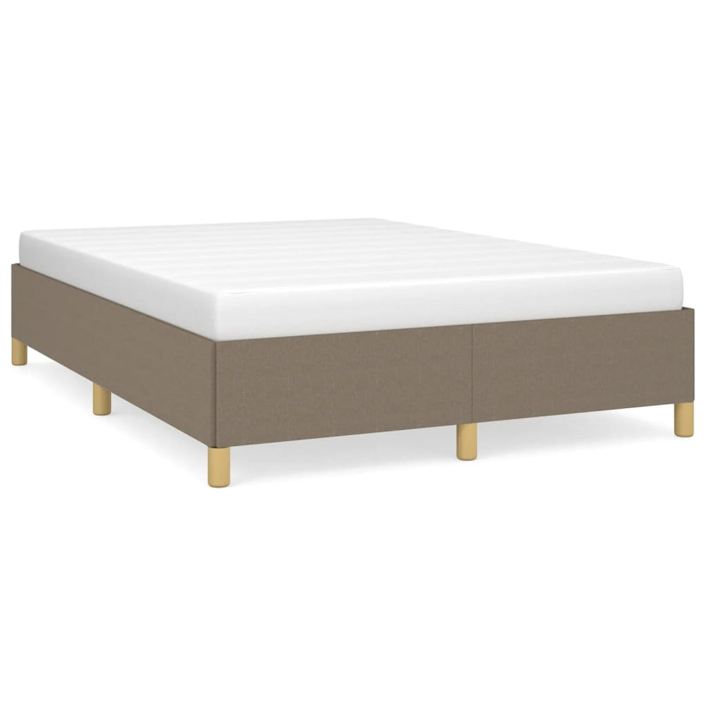 Cadru De Pat Fără Saltea, Gri Taupe, 140X190 Cm, Textil