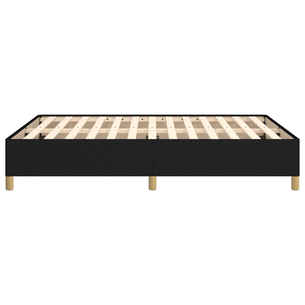 Cadru De Pat Fără Saltea, Negru, 140X200 Cm, Textil