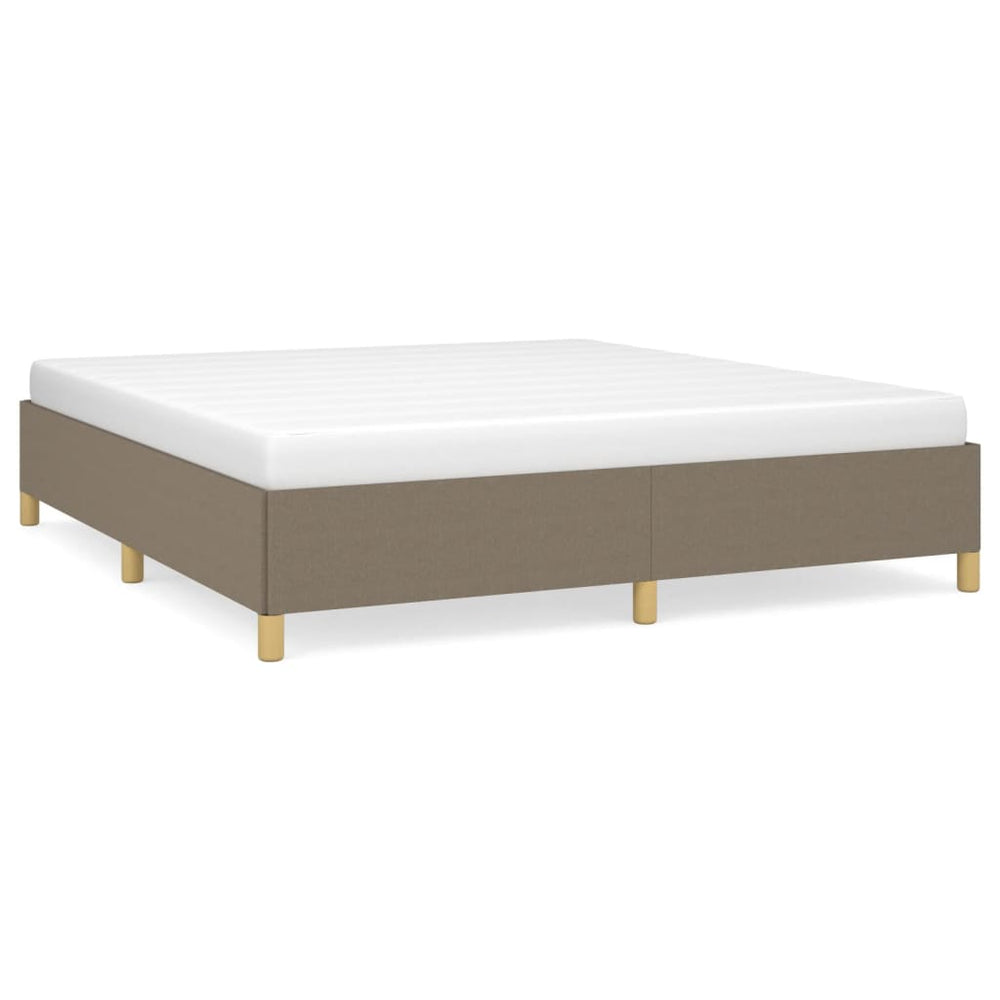 Cadru De Pat Fără Saltea, Gri Taupe, 160X200 Cm, Textil