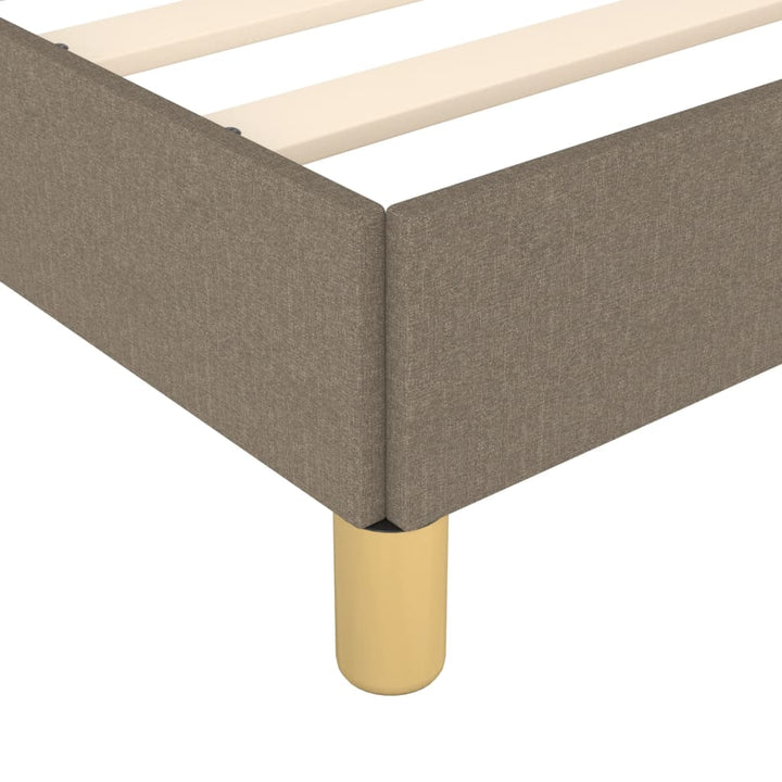 Cadru De Pat Fără Saltea, Gri Taupe, 160X200 Cm, Textil