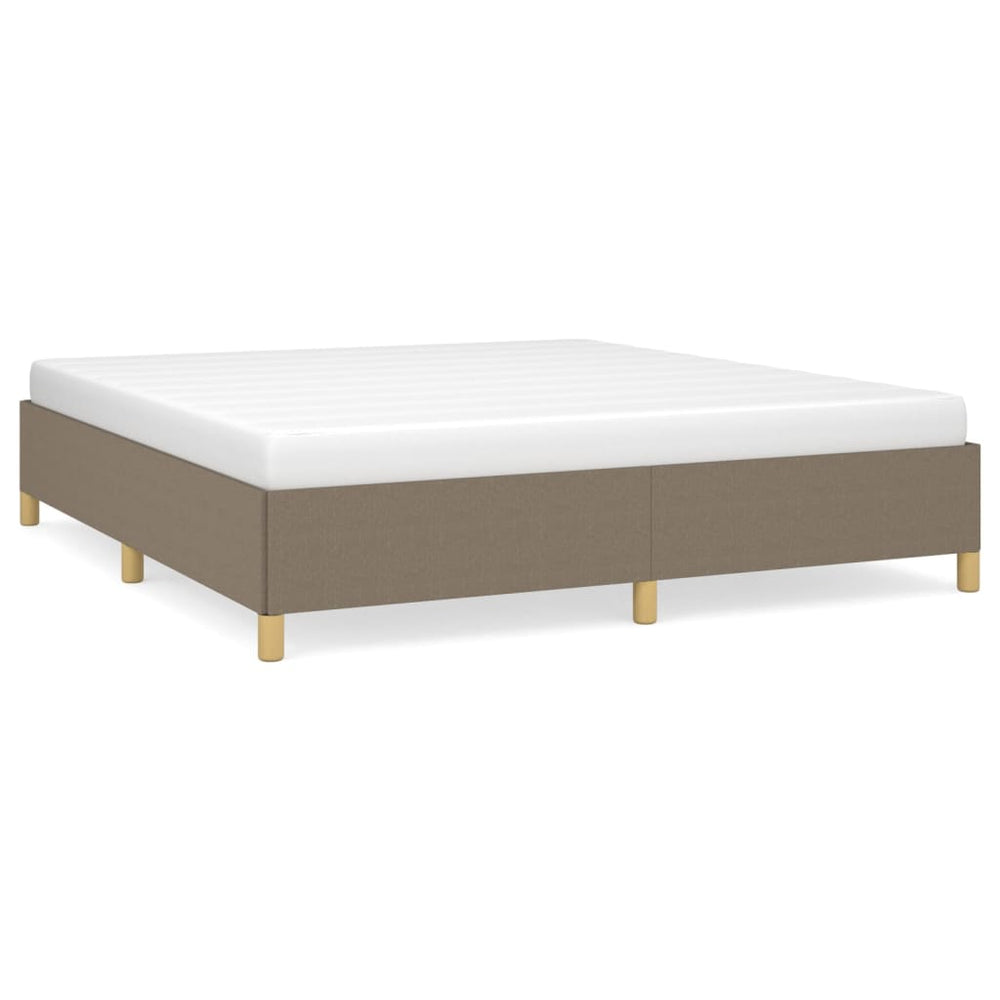 Cadru De Pat Fără Saltea, Gri Taupe, 180X200 Cm, Textil