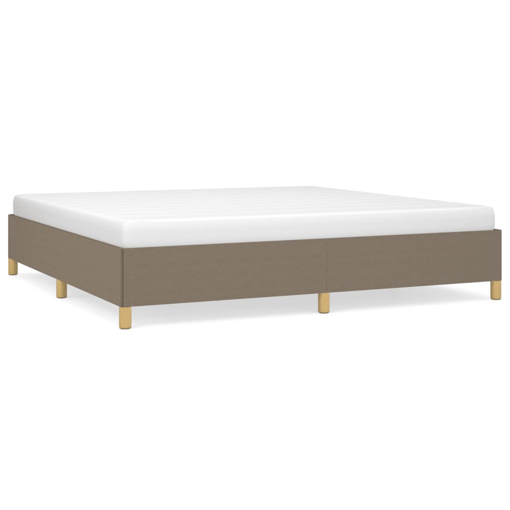 Cadru De Pat Fără Saltea, Gri Taupe, 200X200 Cm, Textil