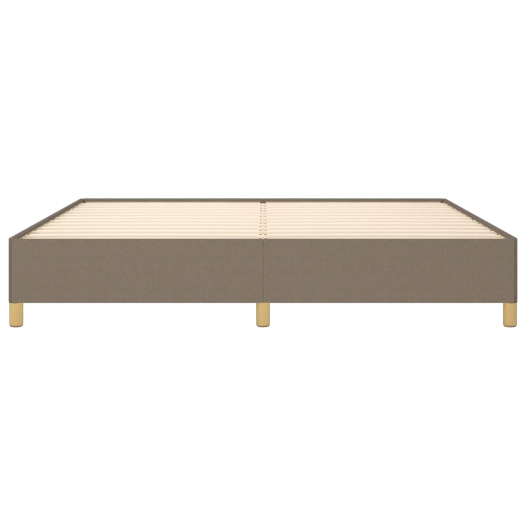 Cadru De Pat Fără Saltea, Gri Taupe, 200X200 Cm, Textil