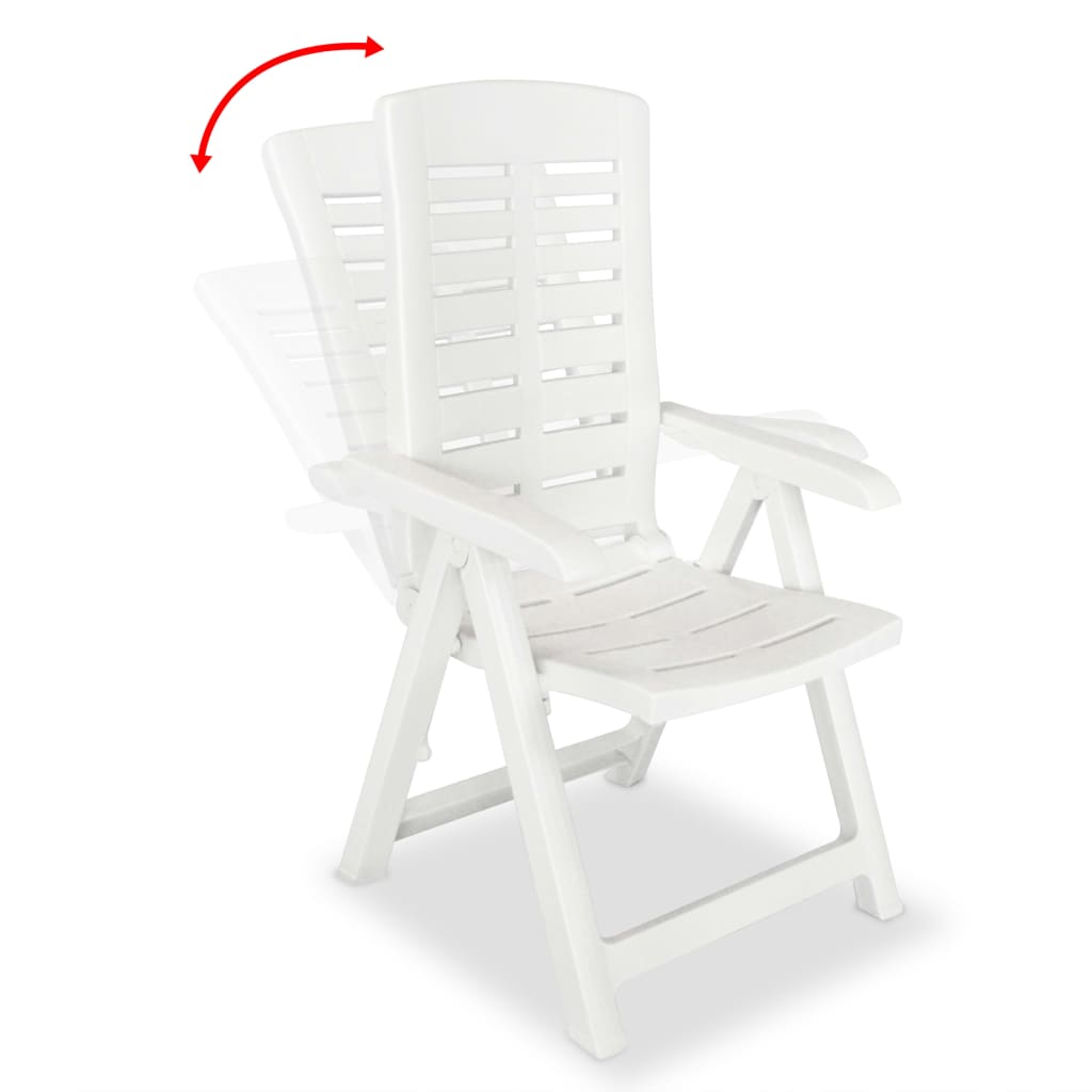 Set De Mobilier Pentru Grădină, 3 Piese, Alb, Polipropilenă