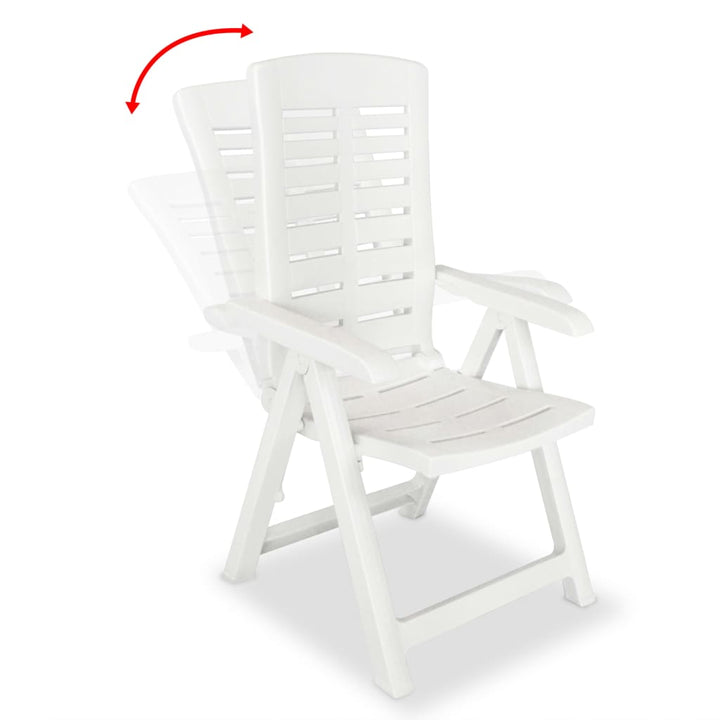 Set De Mobilier Pentru Grădină, 3 Piese, Alb, Polipropilenă
