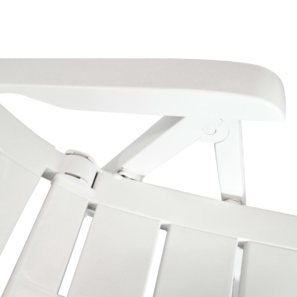 Set De Mobilier Pentru Grădină, 3 Piese, Alb, Polipropilenă