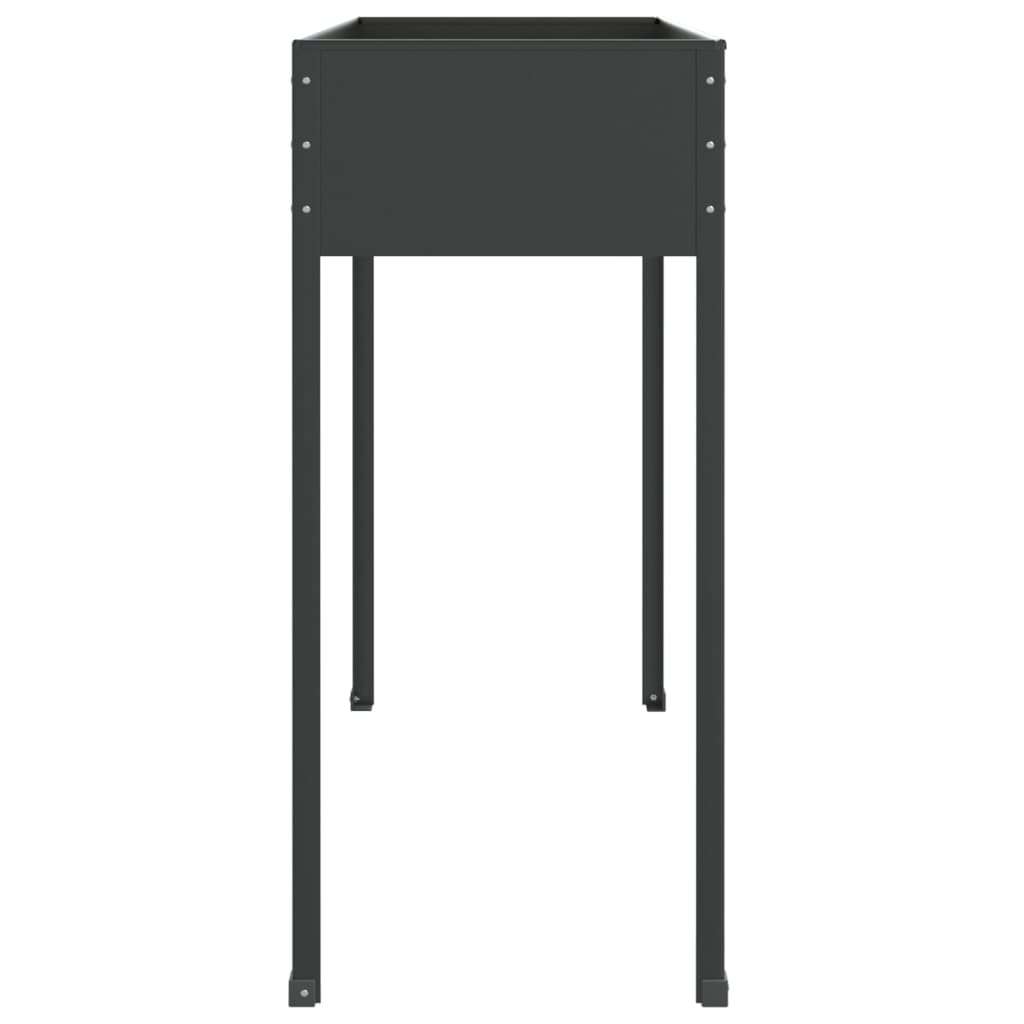 Jardinieră De Grădină Antracit 100,5X40,5X90 Cm Oțel Galvanizat