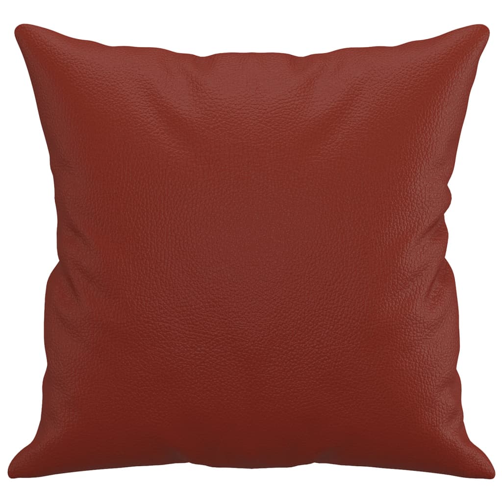 Perne Decorative, 2 Buc., Roșu Vin, 40X40 Cm, Piele Ecologică