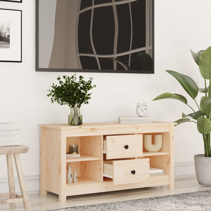 Comodă Tv, 103X36,5X52 Cm, Lemn Masiv De Pin