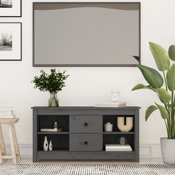Comodă Tv, 103X36,5X52 Cm, Lemn Masiv De Pin