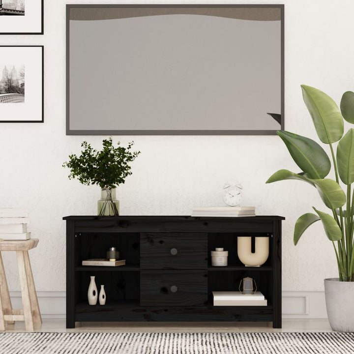 Comodă Tv, 103X36,5X52 Cm, Lemn Masiv De Pin