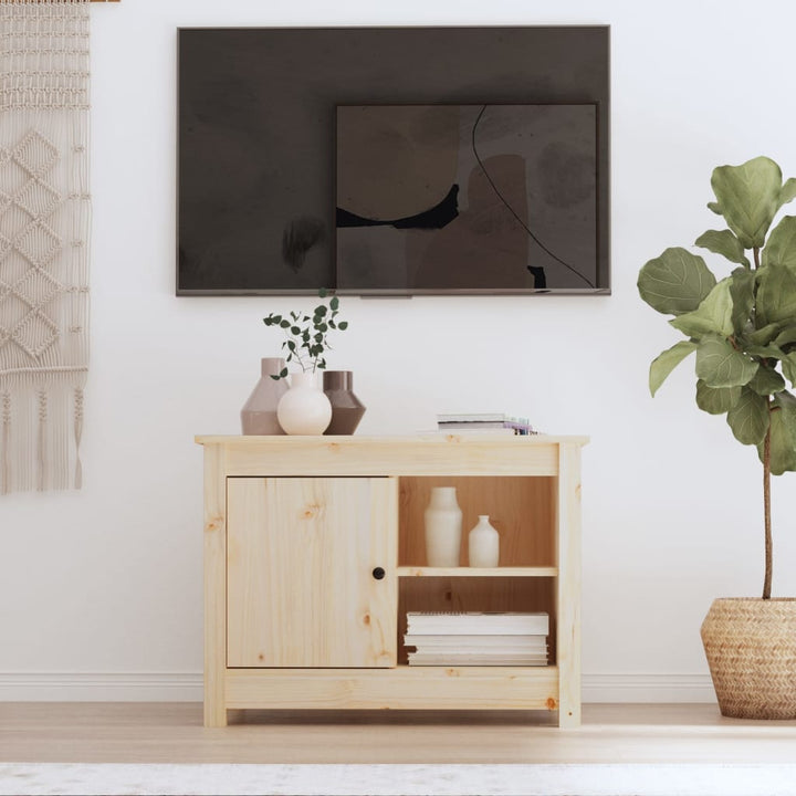Comodă Tv, , 70X36,5X52 Cm, Lemn Masiv De Pin